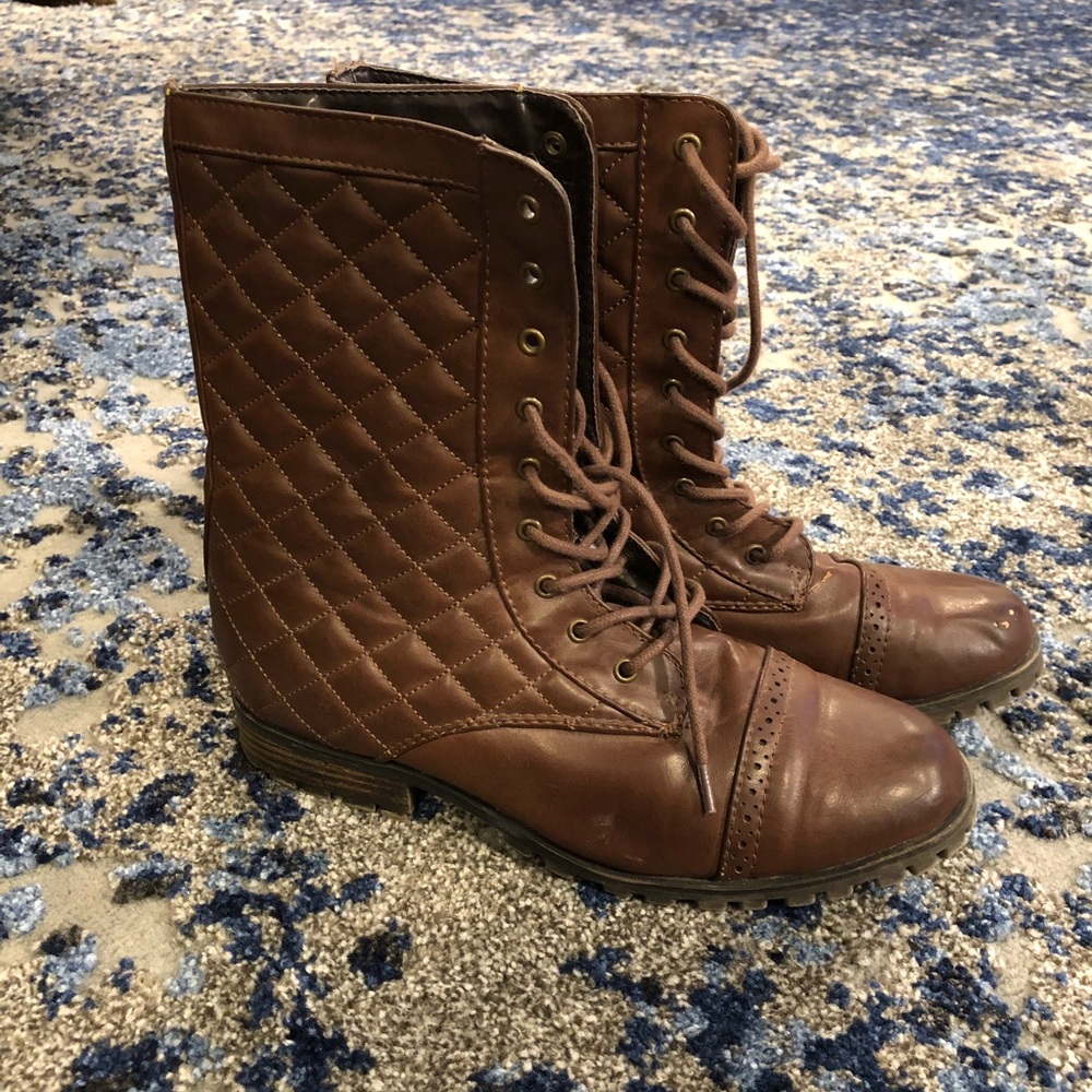 Brown Combat boots